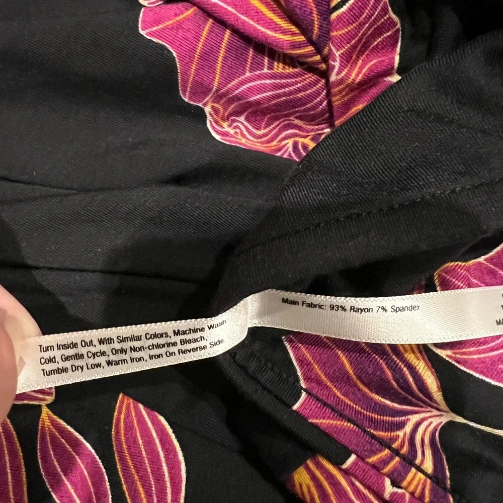 Soma Cool Nights Black Pink Floral Chemise Sexy Sleep Dress Slip NWT Large - Picture 6 of 6